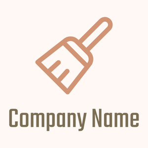 Broom logo on a pale background - Pulizia & Manutenzione
