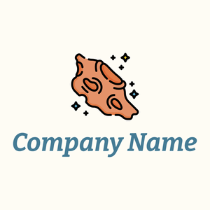 Meteorite logo on a Floral White background - Abstrait