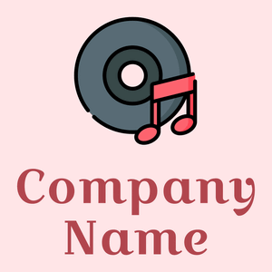 Music logo on a pink background - Abstracto