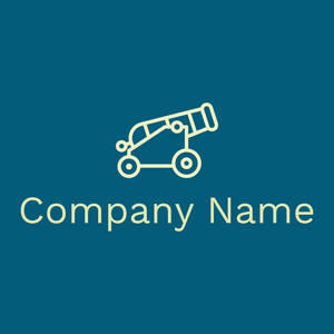Cannon logo on a Blue Lagoon background - Abstracto