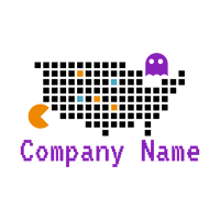 Logotipo pac-man USA - Computadora Logotipo