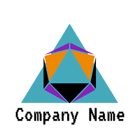 Logo con diferentes formas geométricas - Computadora Logotipo