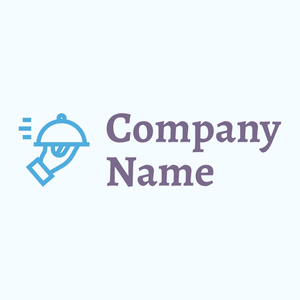 Food logo on a Alice Blue background - Alimentos & Bebidas