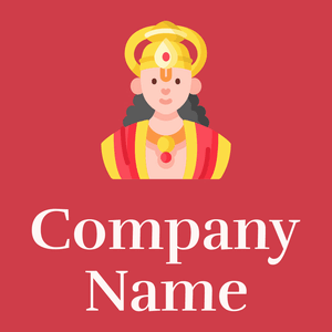 Surya logo on a Mahogany background - Religious
