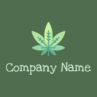 Marijuana logo on a Cactus background - Medicina & Farmacia