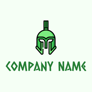 Roman helmet logo on a Honeydew background - Arte & Intrattenimento