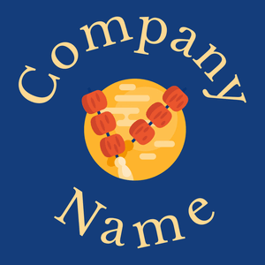 Kebab logo on a Midnight Blue background - Comida & Bebida