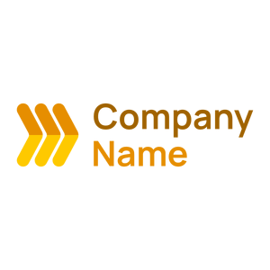 Tangerine Yellow Chevron on a White background - Abstrakt