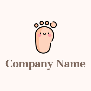 Footprint logo on a Seashell background - Hospital & Farmácia