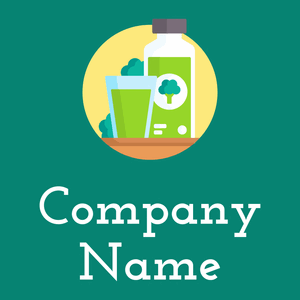 Juice logo on a Pine Green background - Alimentos & Bebidas
