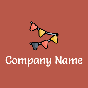 Garland logo on a Chestnut background - Abstrait
