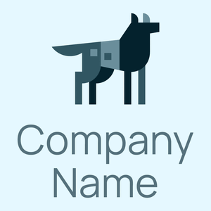 Wolf logo on a Alice Blue background - Dieren/huisdieren