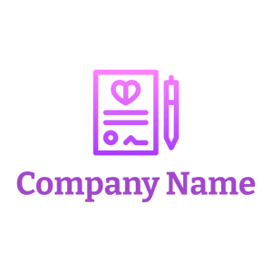 Divorce document logo on a White background - Computer