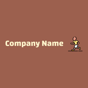 Exercise logo on a Dark Tan background - Esportes