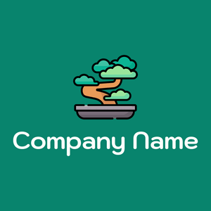 Bonsai logo on a Pine Green background - Medio ambiente & Ecología