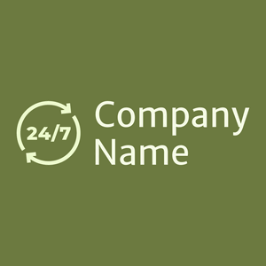 24/7 logo on a Dingley background - Abstrato