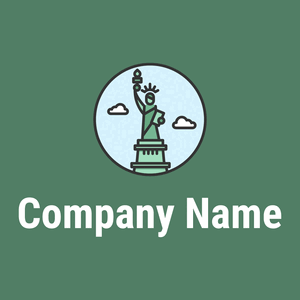 Statue of liberty on a Como background - Architectuur