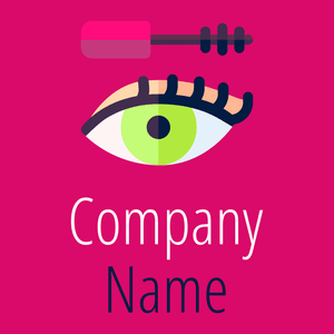 Eyelashes logo on a Razzmatazz background - Moda & Belleza