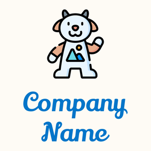 Mascot on a Floral White background - Dieren/huisdieren