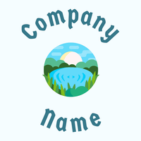 Pond logo on a Azure background - Landscaping