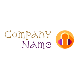 Safety Orange Headphone on a White background - Computadora