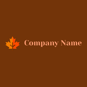 Maple leaf logo on a Saddle Brown background - Floral