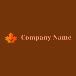 Maple leaf logo on a Saddle Brown background - Florale