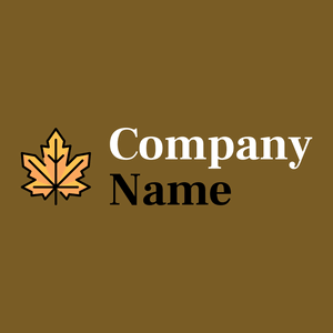 Maple leaf logo on a Hot Curry background - Blumen