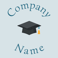 Graduation hat logo on a Solitude background - Éducation