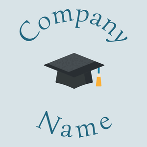 Graduation hat logo on a Solitude background - Education