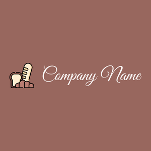 Bakery logo on a Dark Chestnut background - Essen & Trinken