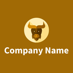 Moccasin Buffalo on a Dark Goldenrod background - Animales & Animales de compañía