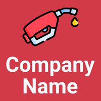 Fuel pump logo on a Persian Red background - Auto & Voertuig