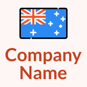 Orange Australia on a Snow background - Abstrait