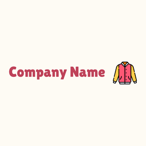 Varsity jacket logo on a Floral White background - Mode & Beauté
