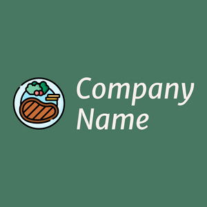 Steak logo on a Como background - Alimentos & Bebidas