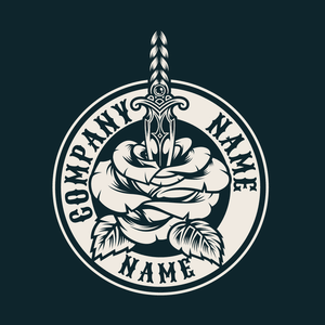 flower with knife tattoo logo - Entretenimento & Artes