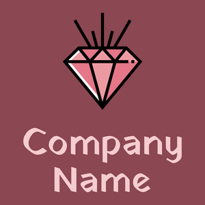 Pink diamond logo on a dark red background - Mode & Beauté