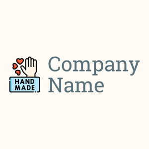 Hand made logo on a Floral White background - Construcción & Herramientas