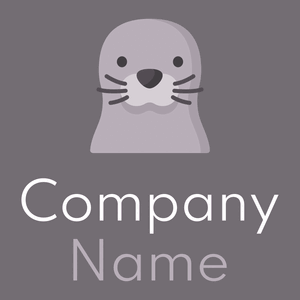 Seal logo on a Old Lavender background - Abstrato