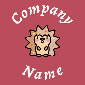 Hedgehog logo on a Blush background - Animales & Animales de compañía