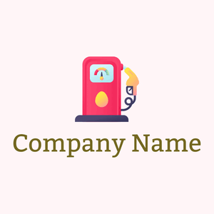 Gas station logo on a Lavender Blush background - Auto & Voertuig