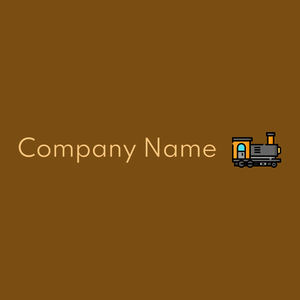 Locomotive logo on a Raw Umber background - Auto & Voertuig