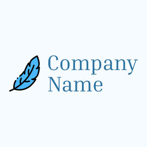 Feather logo on a Alice Blue background - Abstrakt