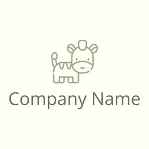 Zebra logo on a Ivory background - Animaux & Animaux de compagnie