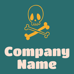 Skull and Bones logo on a Atoll background