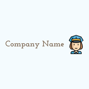 Cop logo on a Alice Blue background - Security