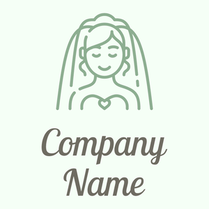 Bride logo on a Honeydew background - Mariage