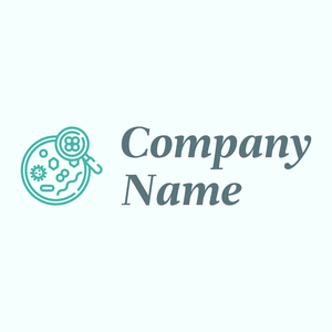 Bacteria logo on a Azure background - Medicina & Farmacia