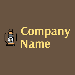 Fire lamp on a Tobacco Brown background - Paisage